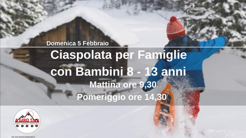 ciaspolata per famiglie con bambini