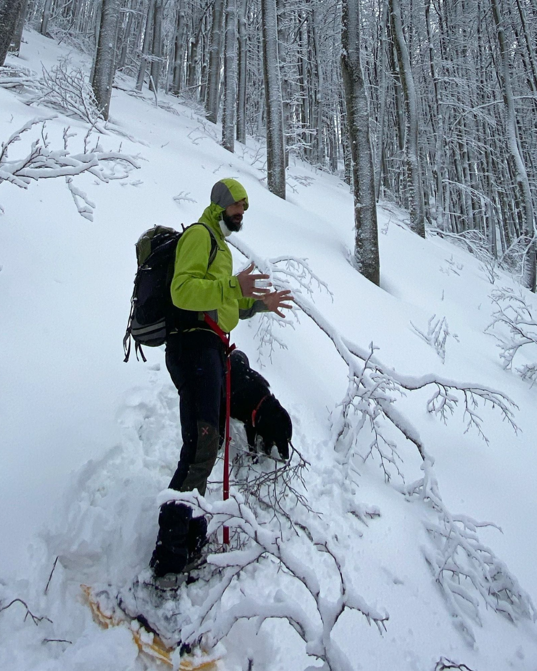 Danilo Giusti guida ambientale su neve no guida alpina